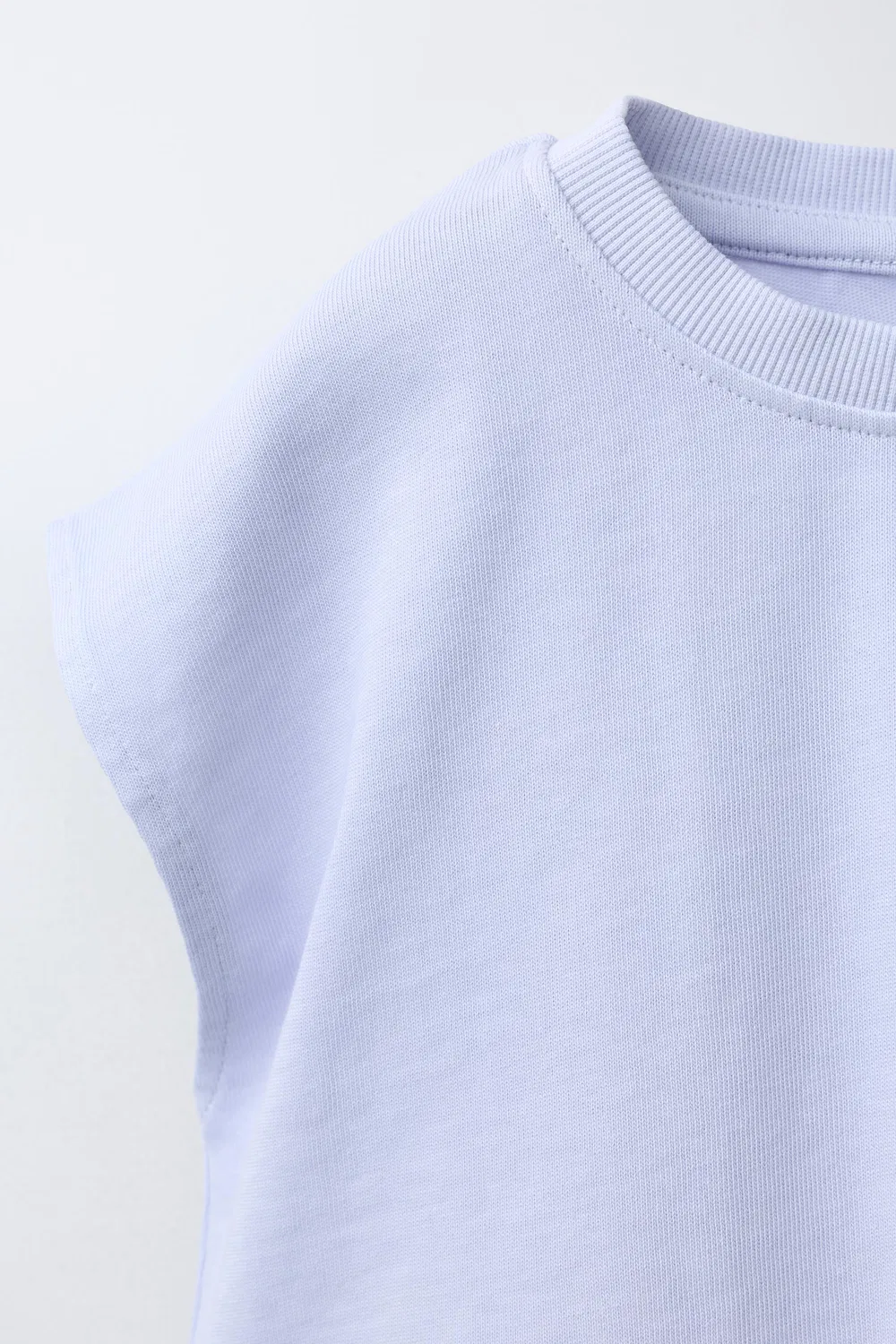 Простая футболка с этикеткой ZARA, Blue/Lavender — фото 3