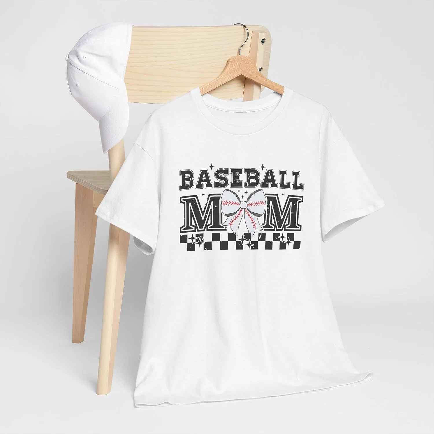 Женская футболка с круглым вырезом Baseball Mom, White — фото 3