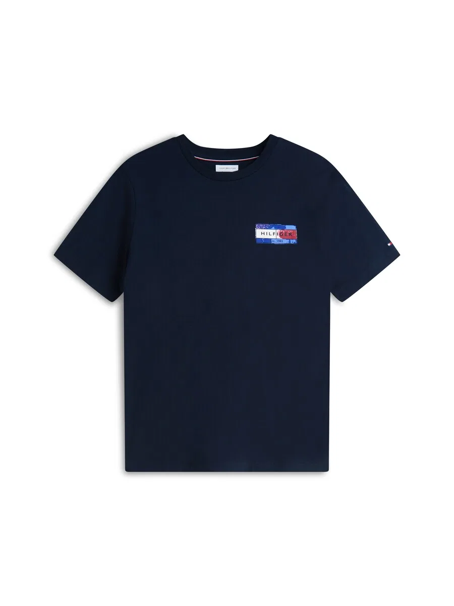Футболка TOMMY HILFIGER темно-синего и светло-голубого цвета