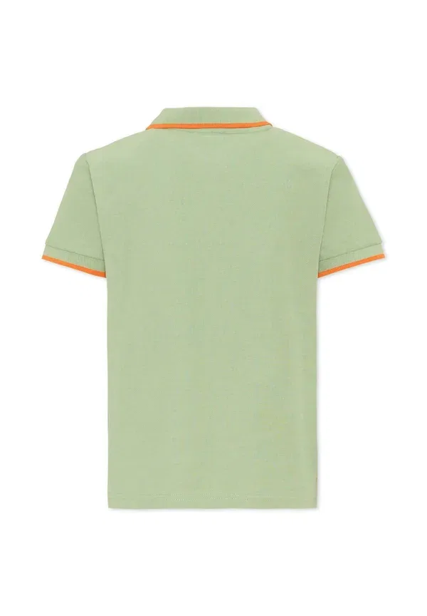 Футболка поло из пике Tru Trussardi Junior, Green, зеленый — фото 2