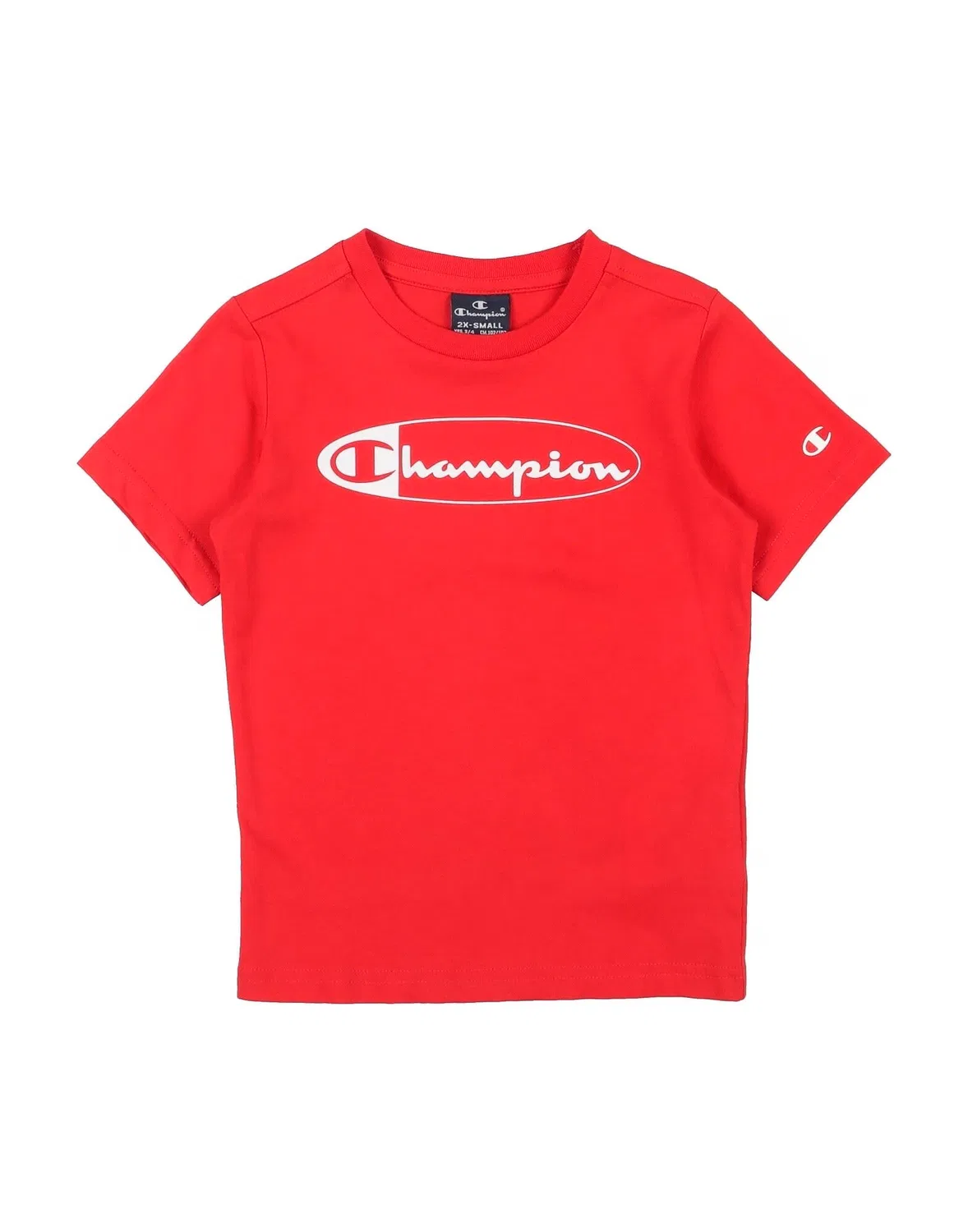 Детская футболка с принтом Champion, красный