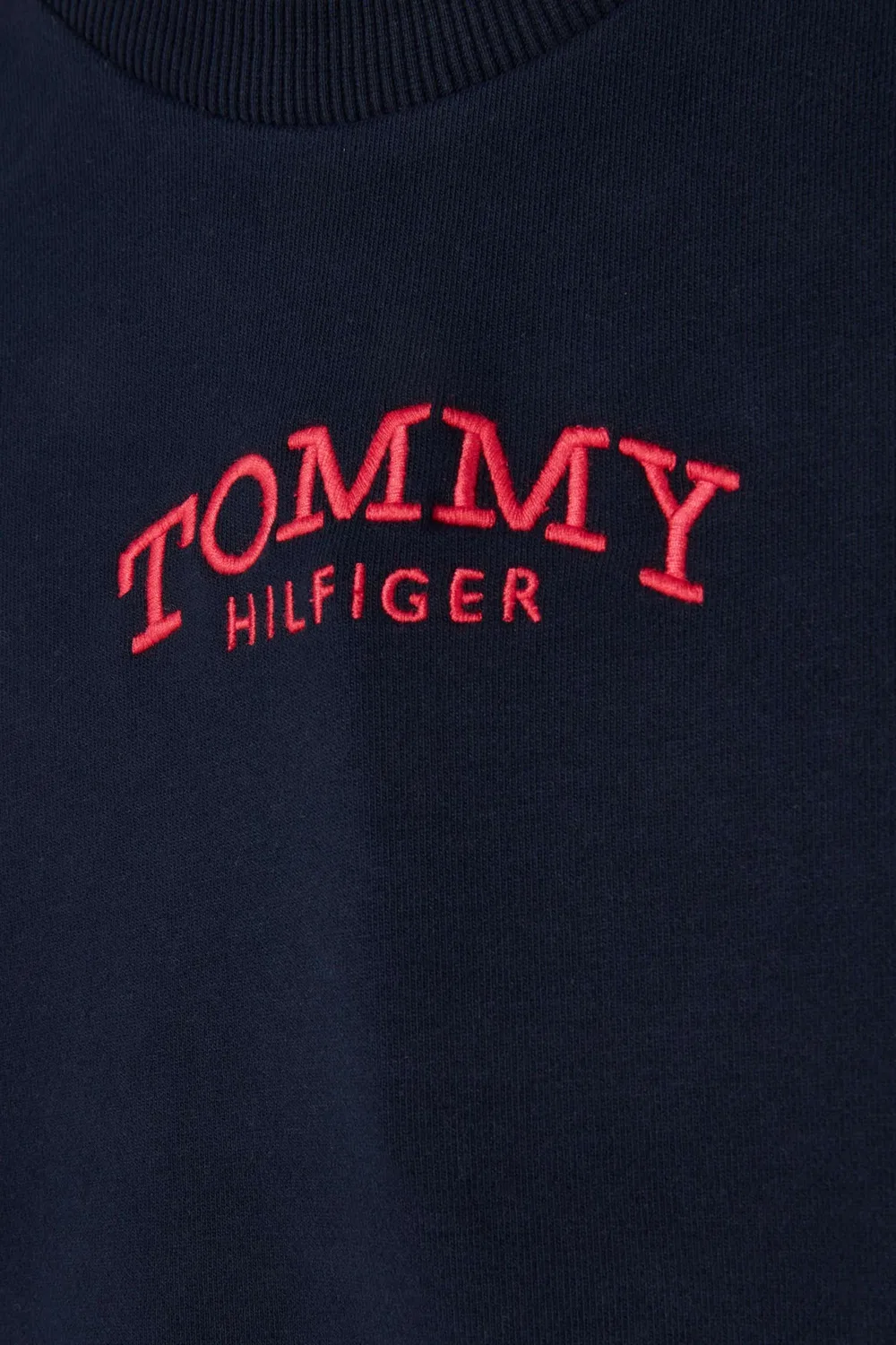 Свитшот хлопковый с принтом логотипа Tommy Hilfiger, синий — фото 4