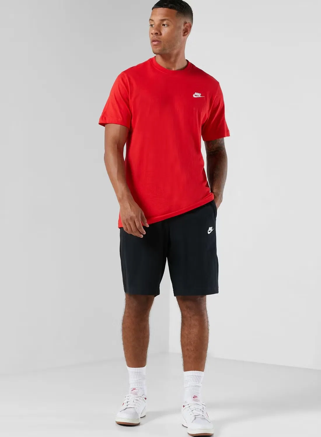 Футболка с вышитым логотипом Nsw Club Nike, красный — фото 4