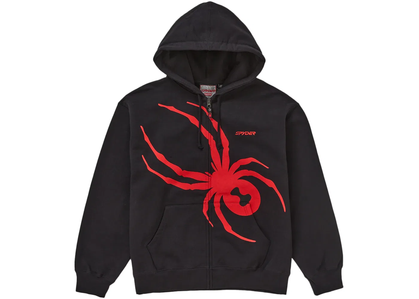 Мужская худи на молнии Supreme Spyder Sweatshirt, Black