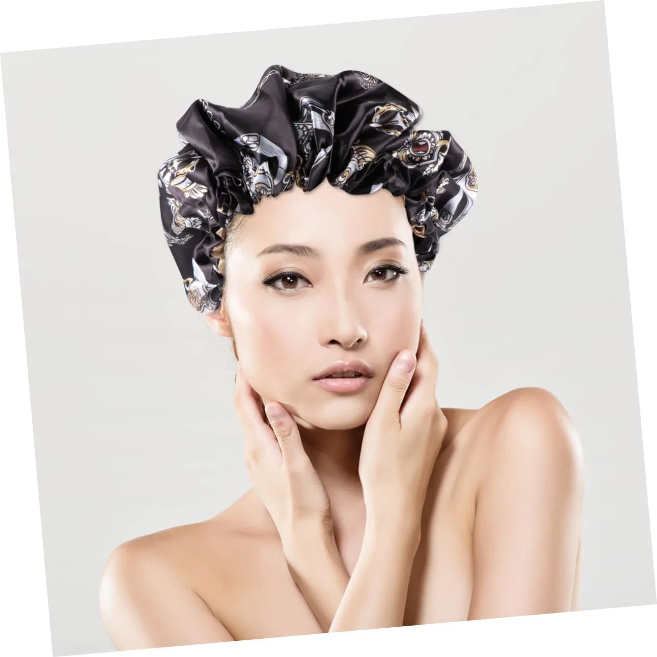 Шапочка для душа Polyester DOITOOL, 1 Piece, 28x23cm, Schwarz — фото 2