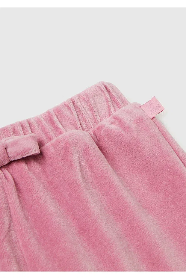 Детские спортивные штаны для девочек с принтом United Colors Of Benetton, Dried Rose — фото 3