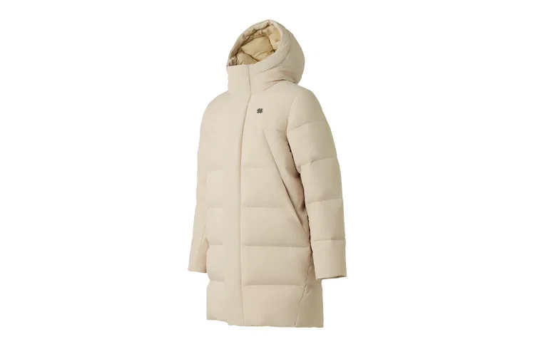 Детский пуховик с капюшоном без отстегивания модерат KOLON SPORT, Oat Gray OT