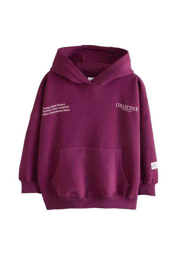 Худи с принтом Regular fit Next, berry red, красный