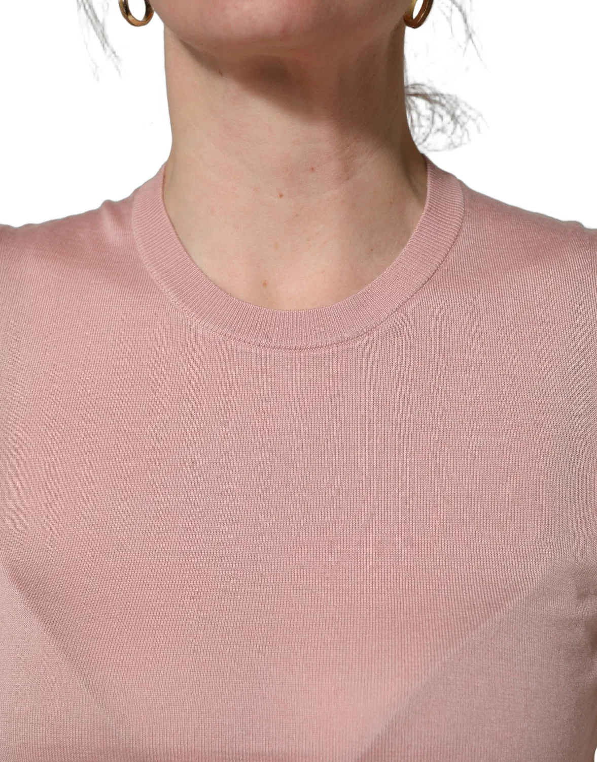 Женский вязаный топ без рукавов Sleeveless Crew Neck Dolce & Gabbana, Pink — фото 2