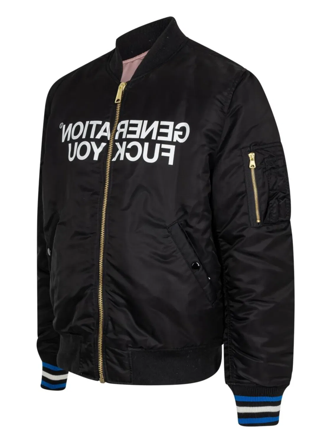 Куртка MA-1 черная Supreme, черный — фото 2