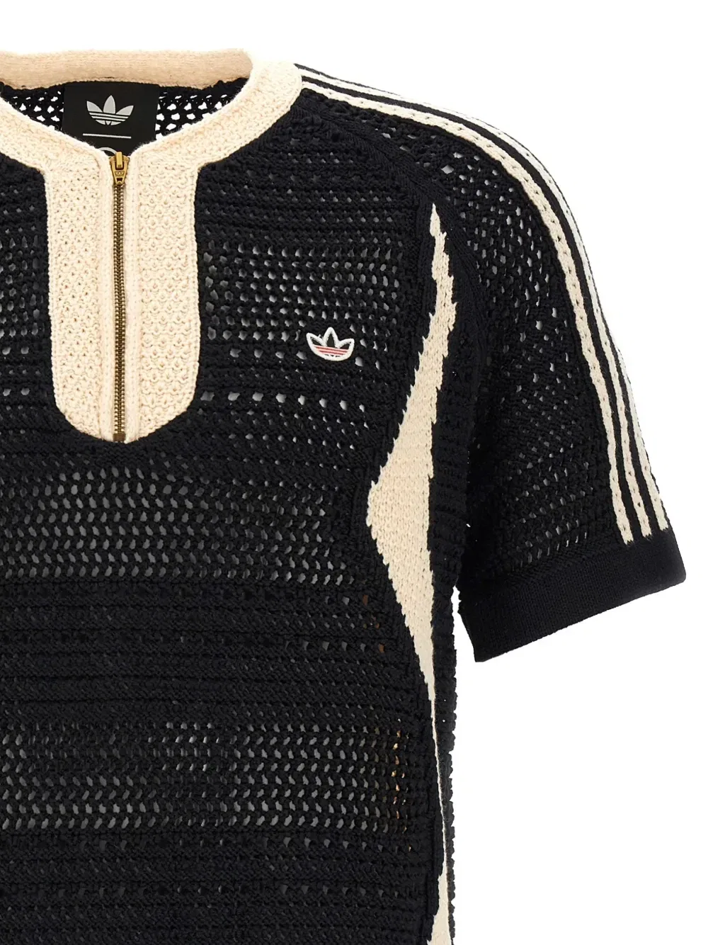 Эдисон Чен Clot хлопковый свитер с коротким рукавом Adidas, черный — фото 3