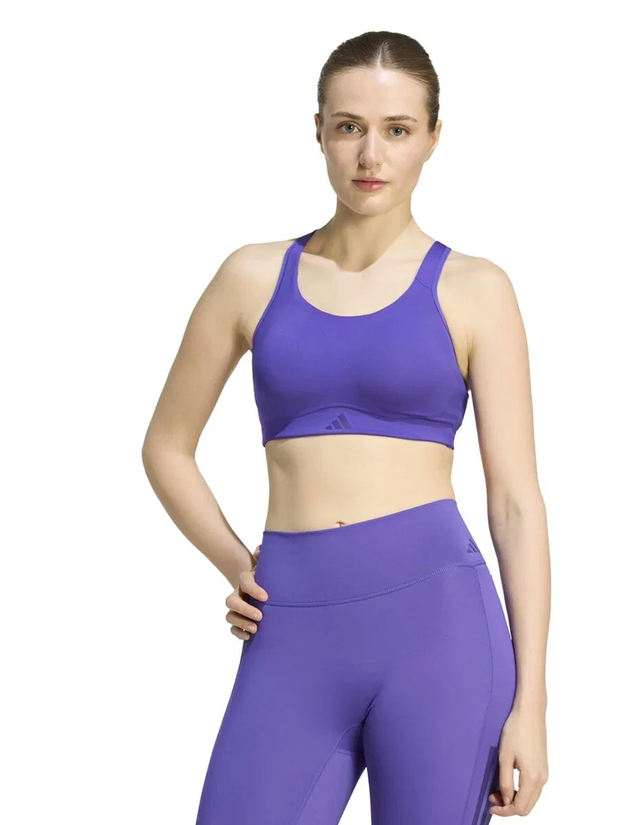 Спортивный бюстгальтер ADIDAS PERFORMANCE Bralette 'OPT' в баклажановом и фиолетовом цветах — фото 2