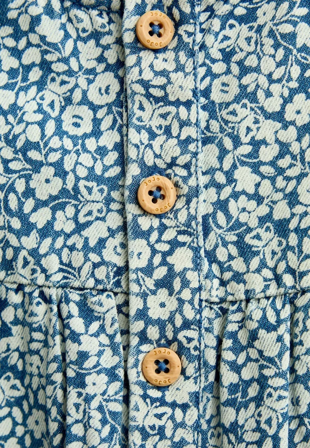 Комбинезон с принтом Jojo Maman Bébé, Light Wash Denim Blue Floral — фото 4