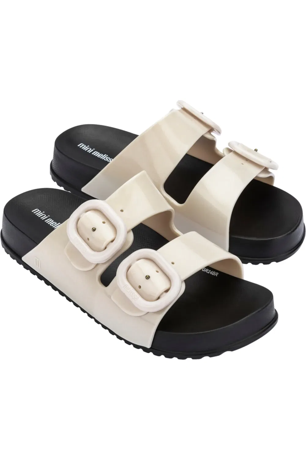 Сандалии детские с запахом Mini Melissa, черный/бежевый