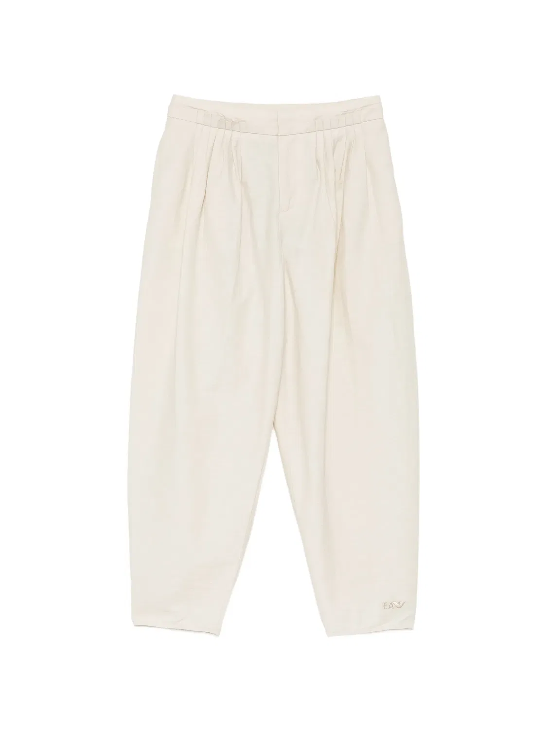 Брюки с вышивкой EA Emporio Armani Kids, нейтральные цвета
