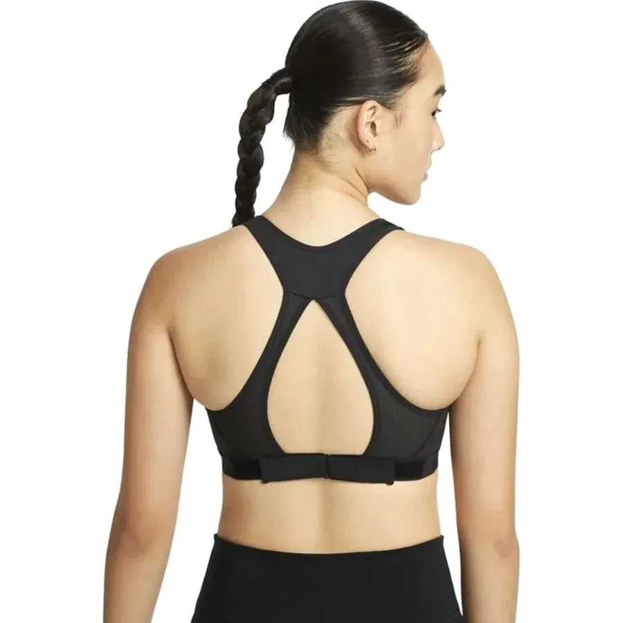 Спортивный бюстгальтер с высокой поддержкой Nike Dri-FIT Swoosh High-Support, Черный — фото 3