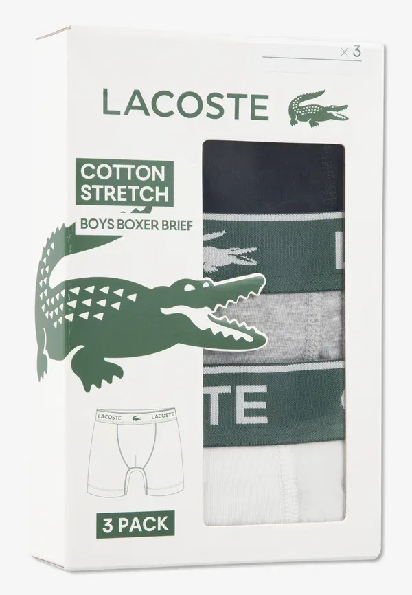 Комплект из 3 боксерских трусов Lacoste, белый — фото 3