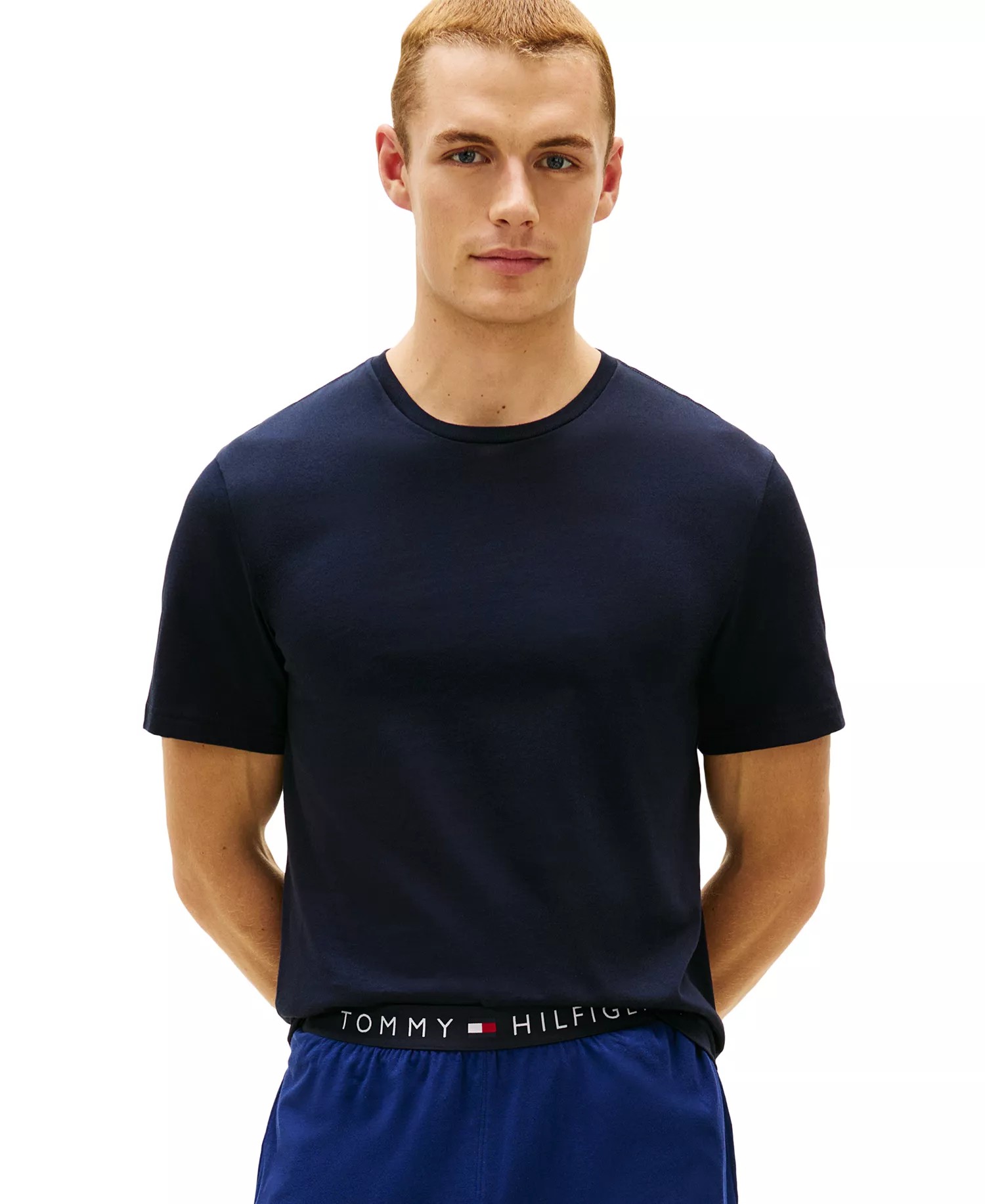 Комплект футболок Tommy Hilfiger Cotton Short-Sleeve Crewneck, 3 предмета, темно-синий/красный/синий — фото 3