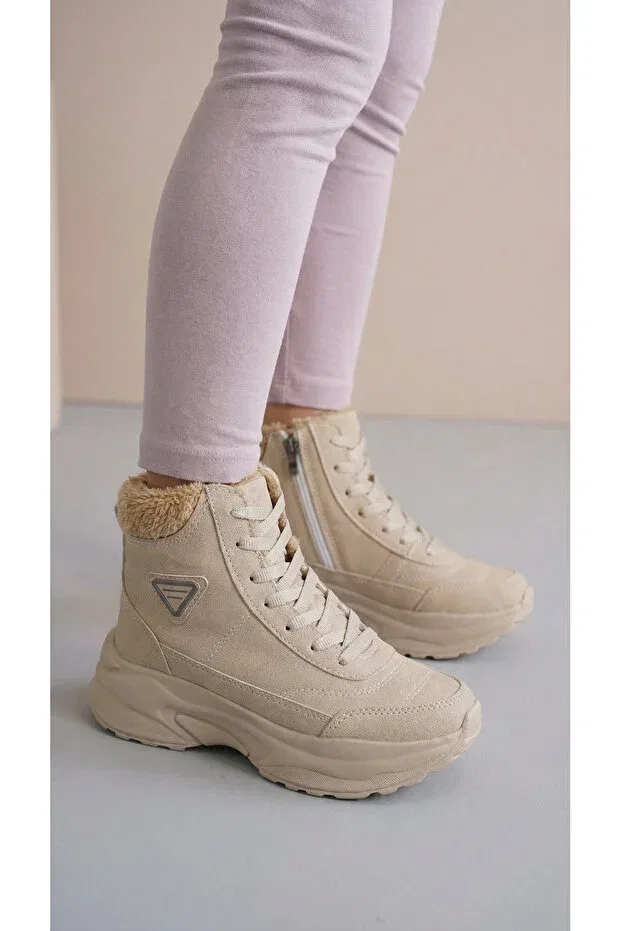 Детские ботинки для девочек с водозащитой Riccon, Beige — фото 2