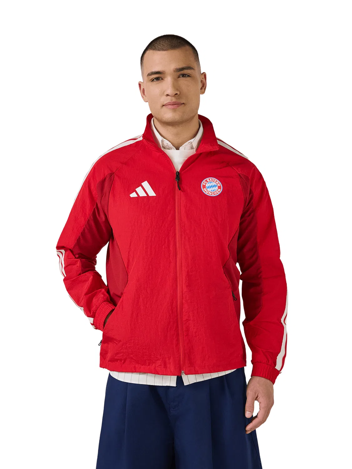 Спортивная куртка Adidas Performance красного цвета — фото 3