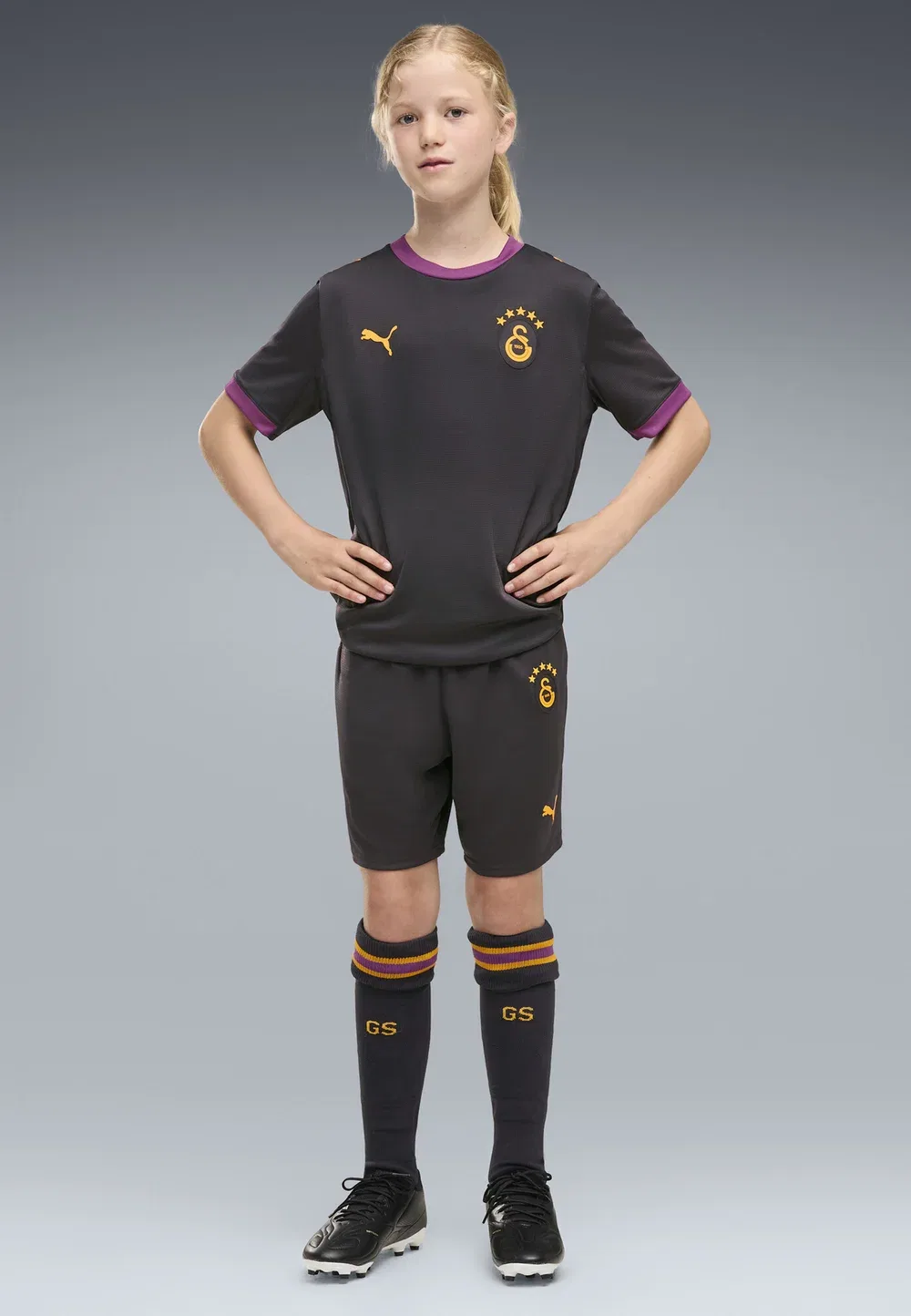 Шорты Galatasaray sk 26/27 унисекс - спортивные шорты Puma, Flat Dark Gray-Plum Wine