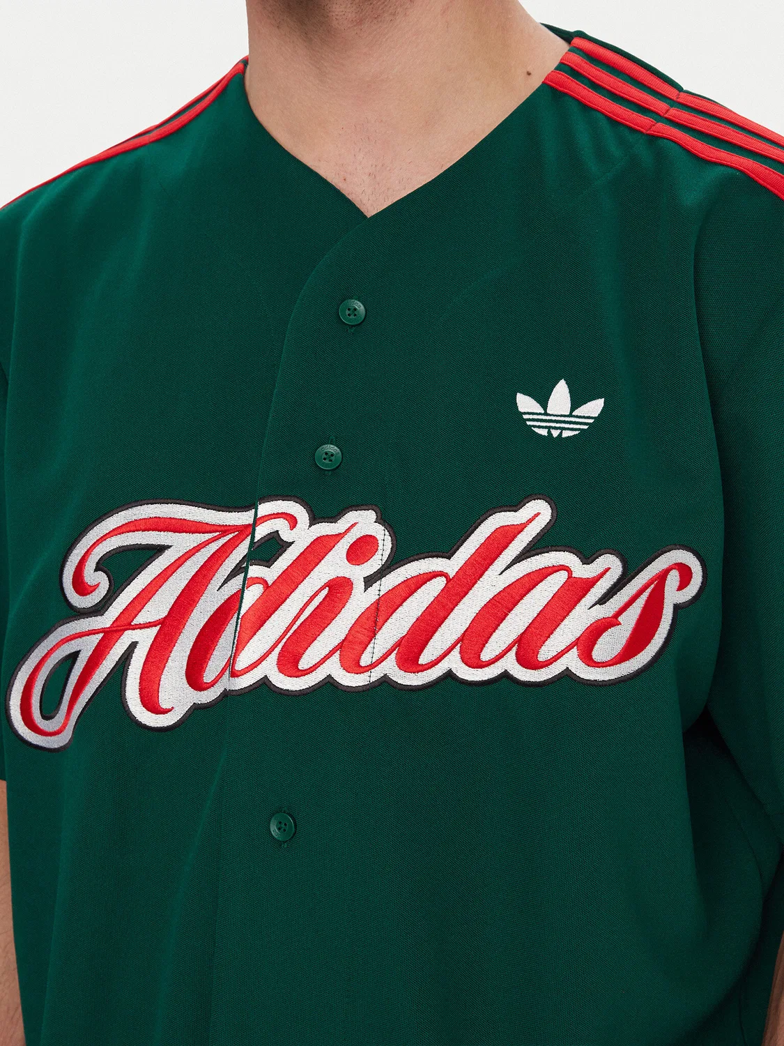 Мужская футболка оверсайз Summer League Varsity Baseball Adidas, зеленый — фото 4