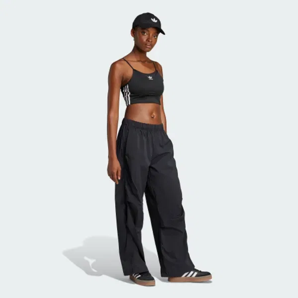 Парашютные штаны из рипстопа, свободные, Adidas, черный — фото 4
