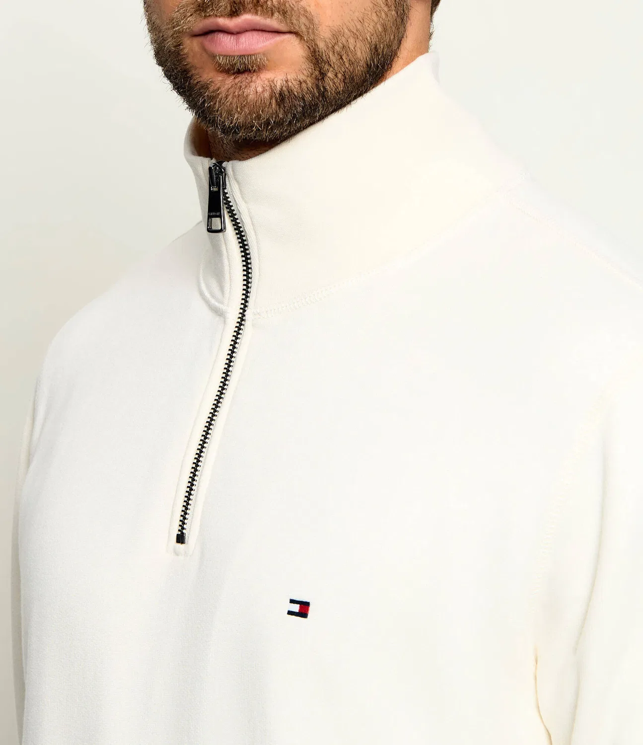 Худи на молнии Essential Tommy Hilfiger, ecru — фото 4