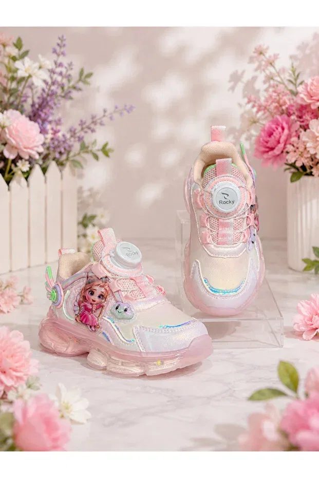 Детские повседневные кроссовки для девочек с подсветкой Swing Rocky Sport, Pink