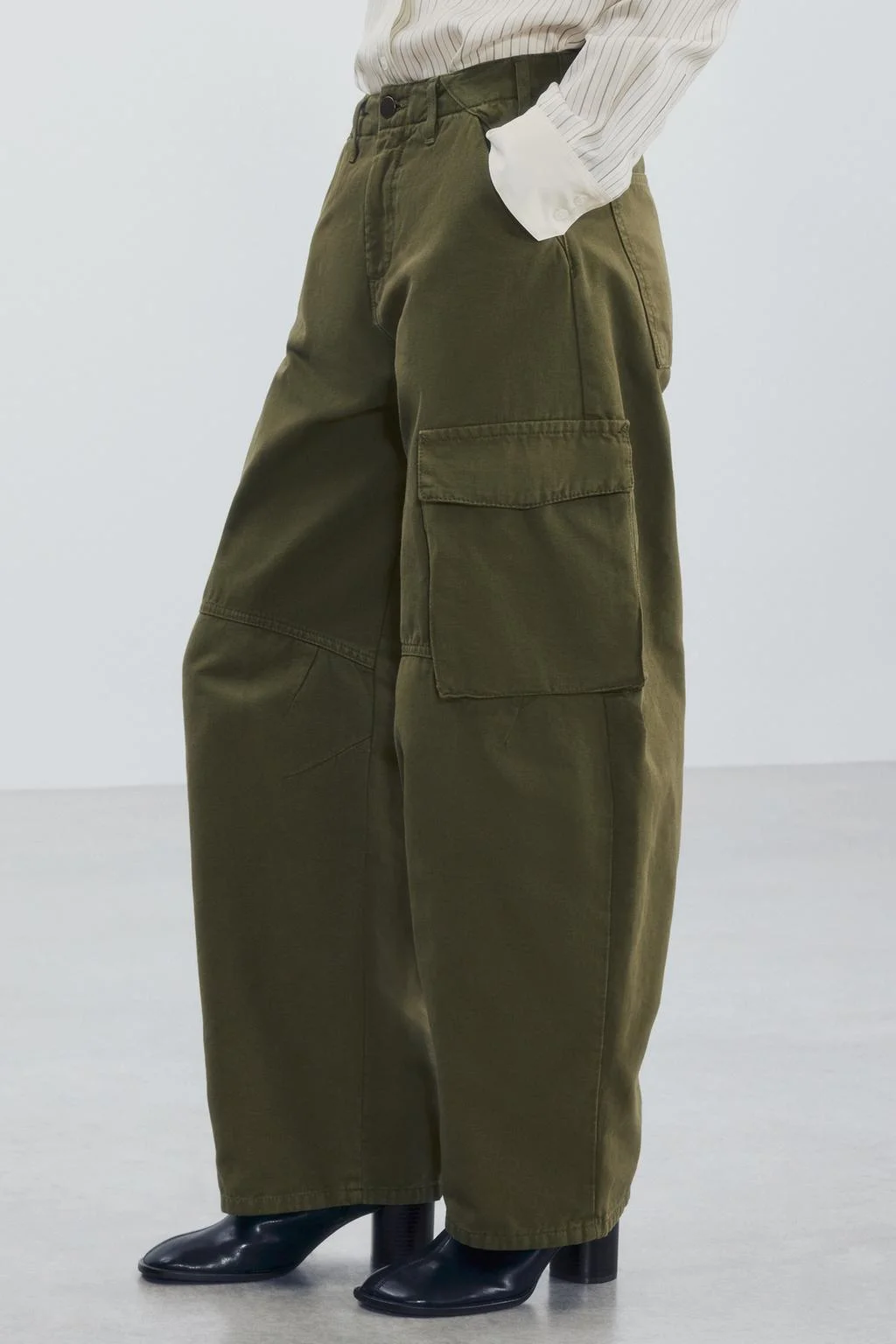 Брюки Zara Cargo ZW Collection, хаки