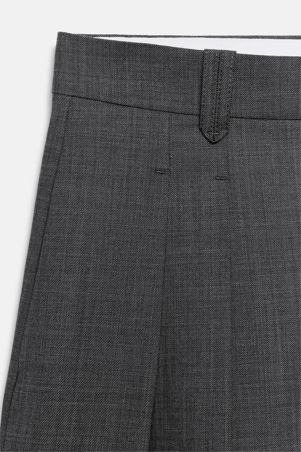 Шорты-бермуды из шерстяной смеси от ZW Collection ZARA, Grey marl — фото 4
