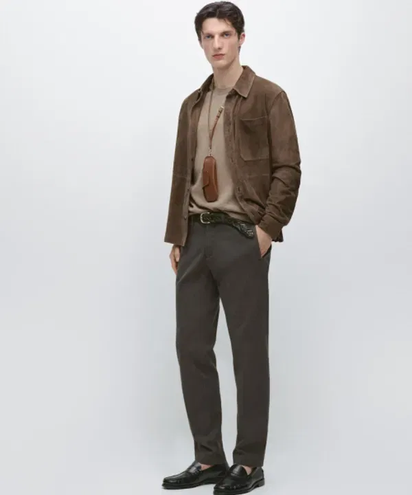 Хлопковые брюки slim fit, Massimo Dutti — фото 2