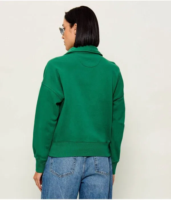 Женская флисовая кофта Relaxed Fit Polo Ralph Lauren, зеленый — фото 3