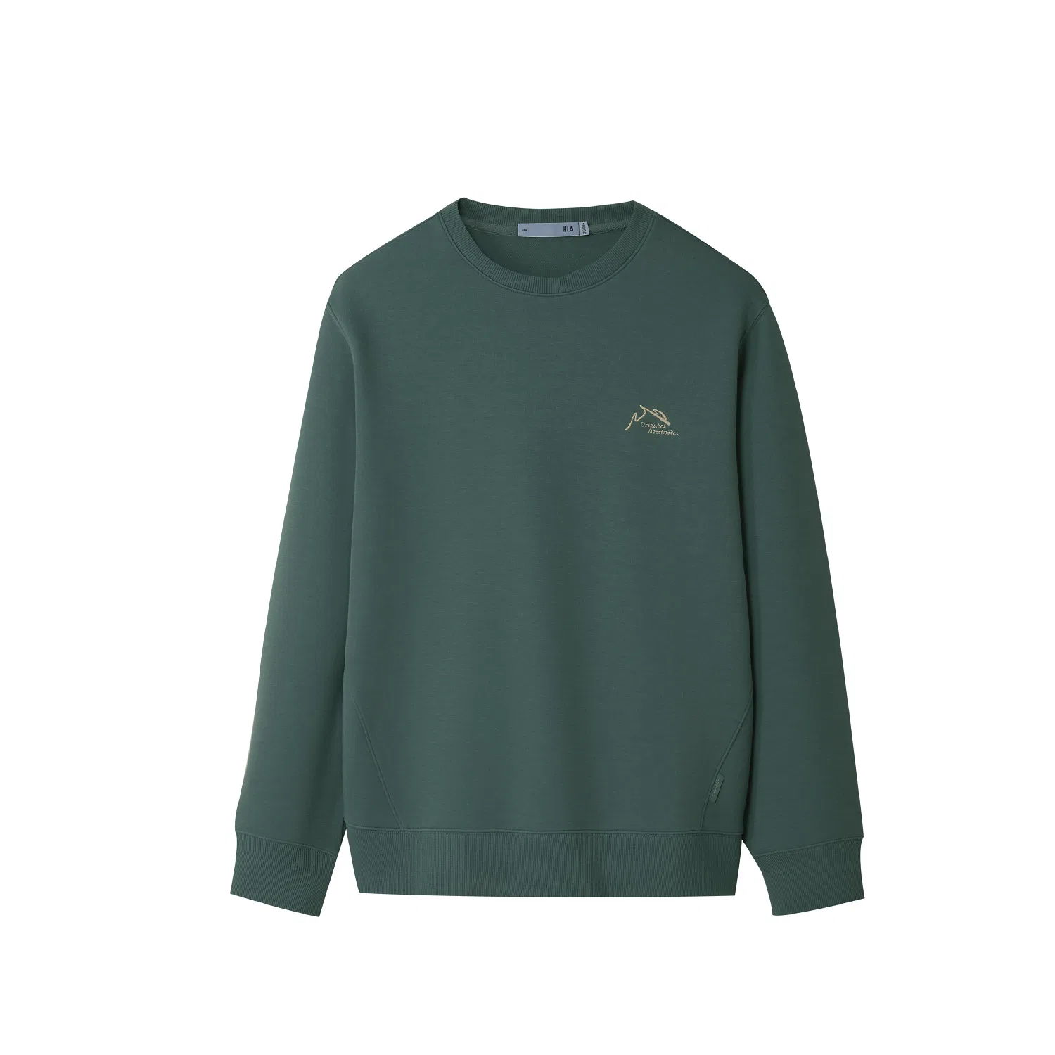 Детский свитшот с вышивкой HLA, Dark Green 7X