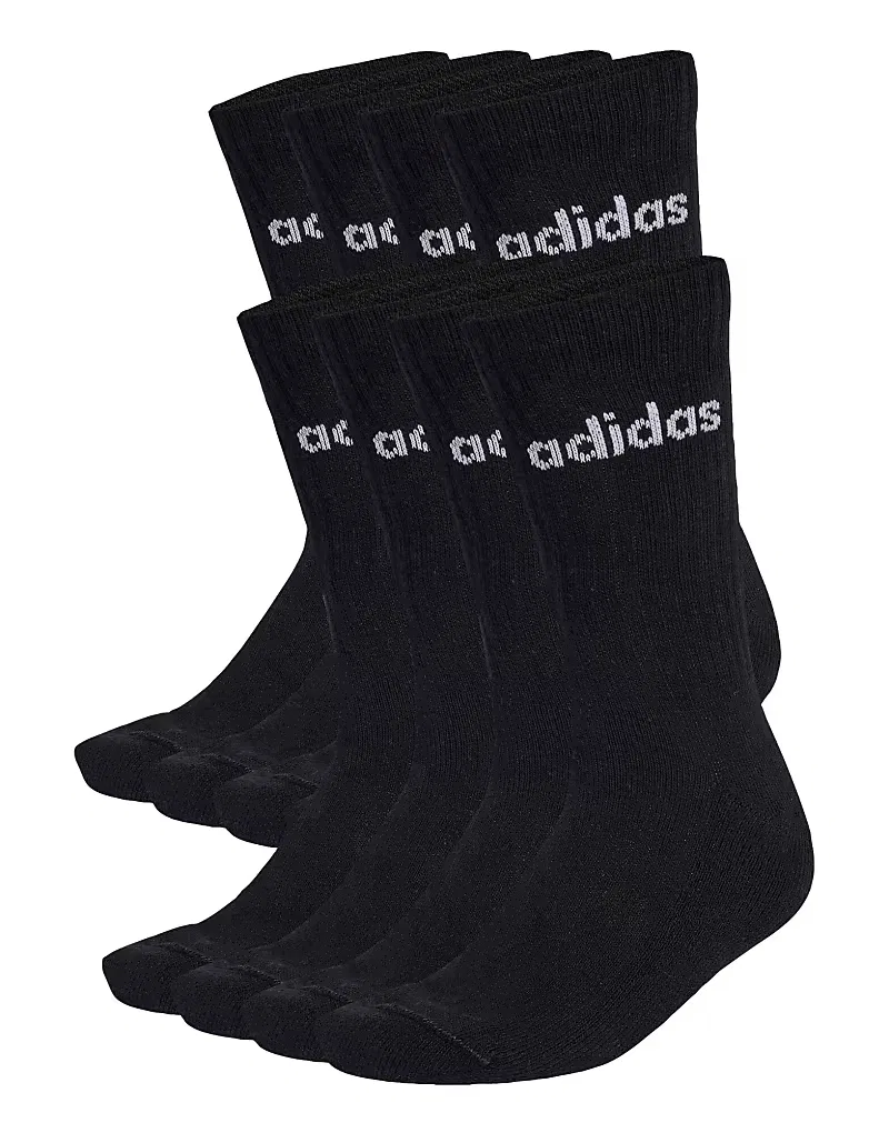 Носки высокие амортизированные Linear 10 пар Adidas Performance, черный/белый