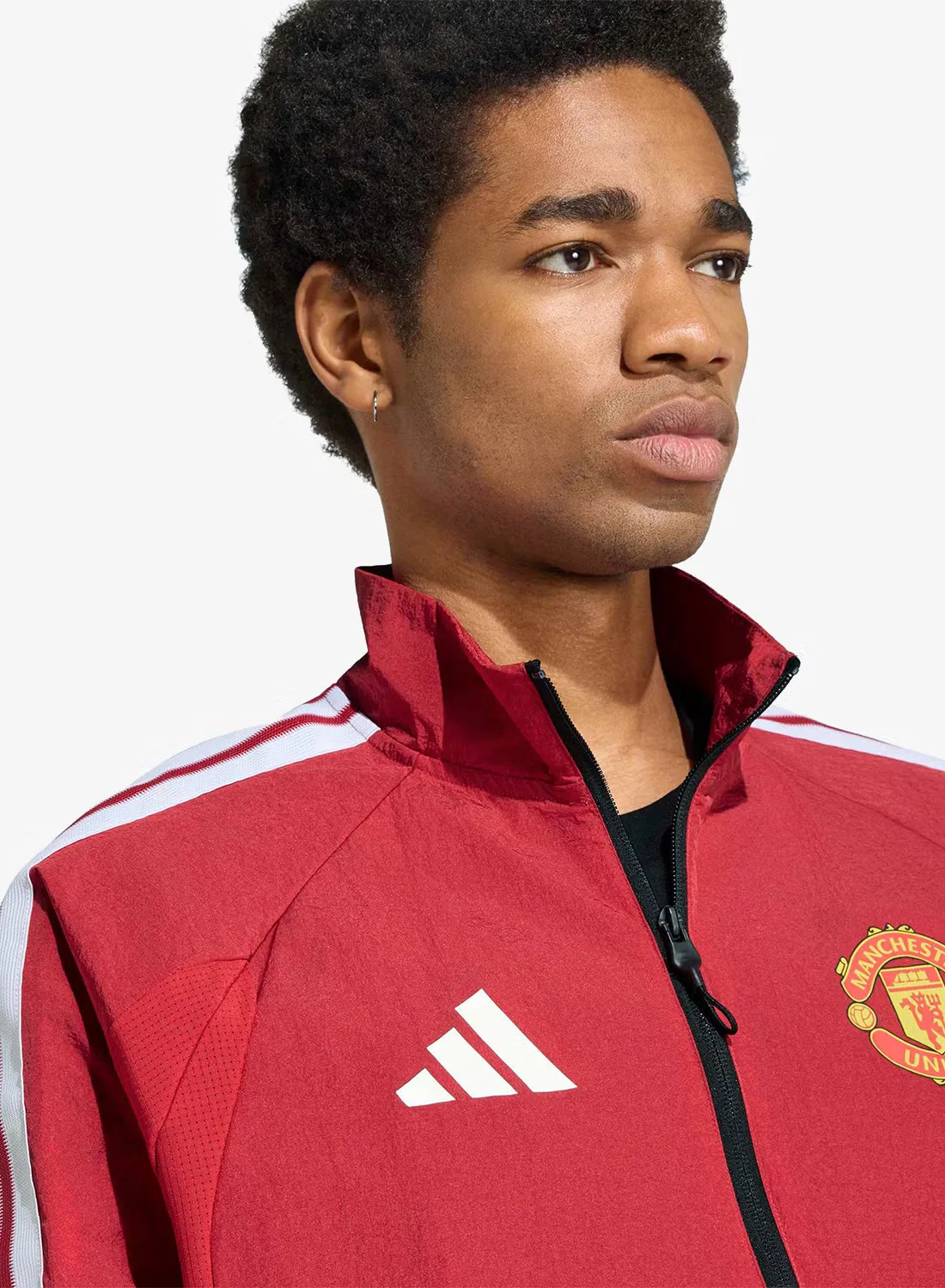 Куртка с воротником-стойкой Manchester United Adidas, трек-топ — фото 3