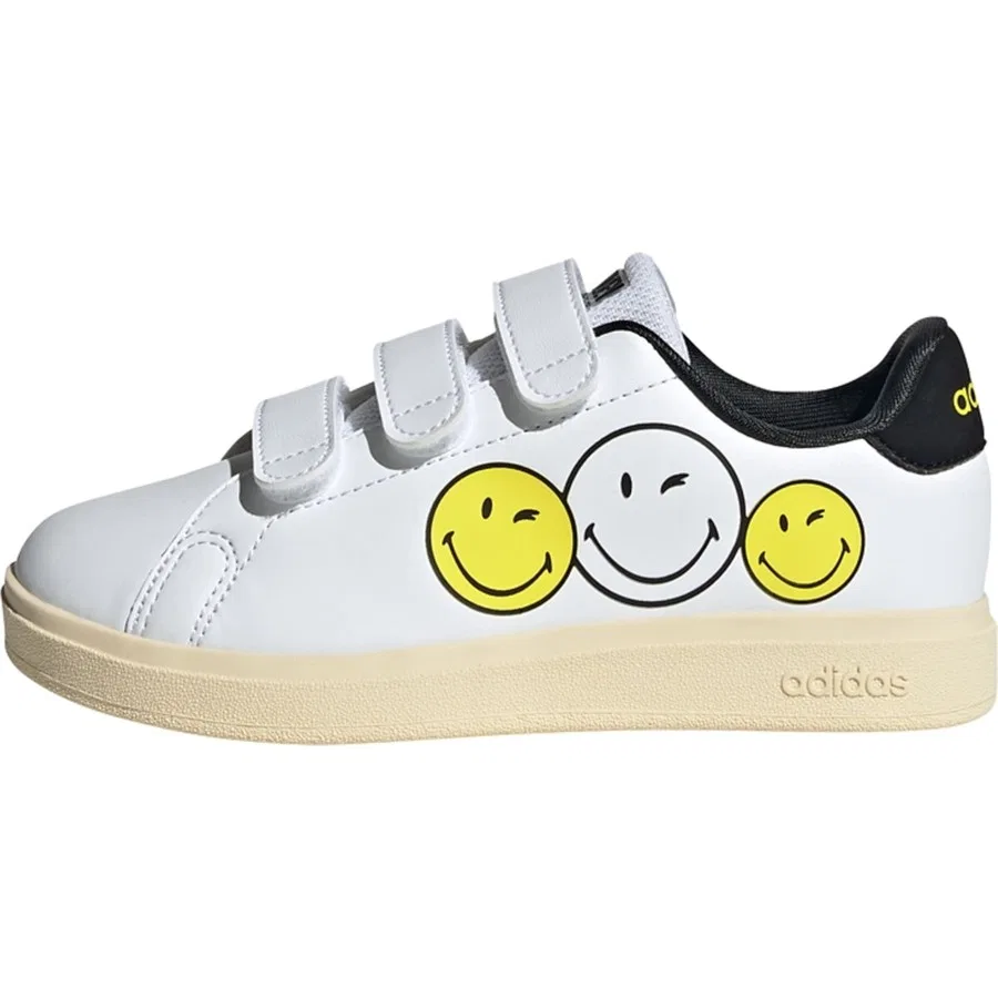 Кроссовки детские с принтом Smiley Advantage 2.0 adidas, Белый — фото 3