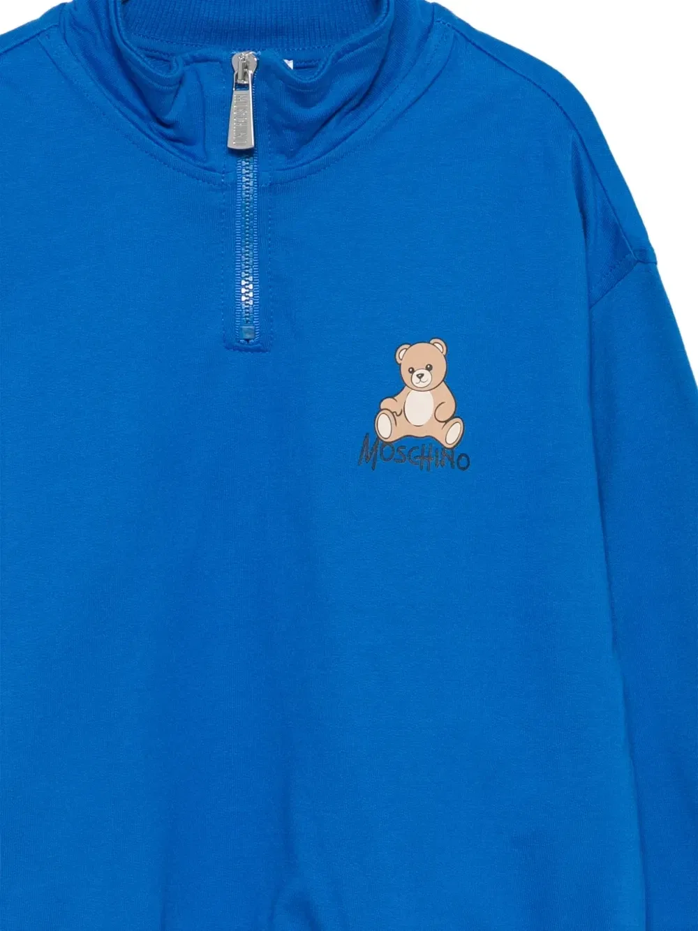 Джемпер на молнии до середины груди Moschino Kids, синий — фото 3