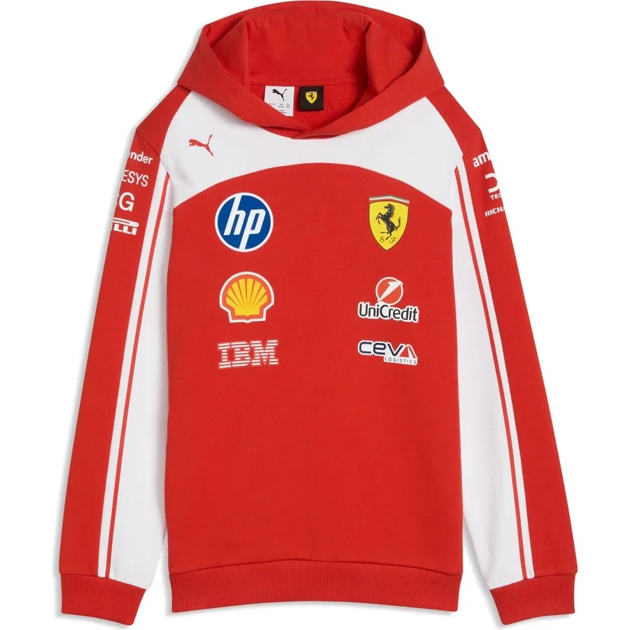 Детский худи с капюшоном Scuderia Ferrari HP Replica Puma, Красный