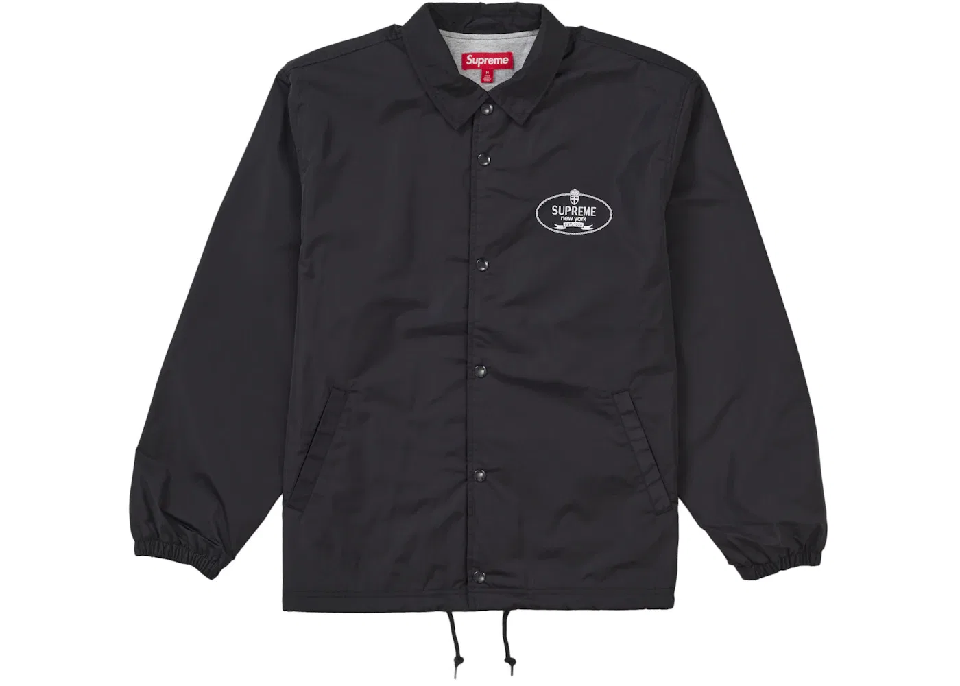 Мужская куртка с принтом Supreme Crest Coaches Jacket, Black — фото 2