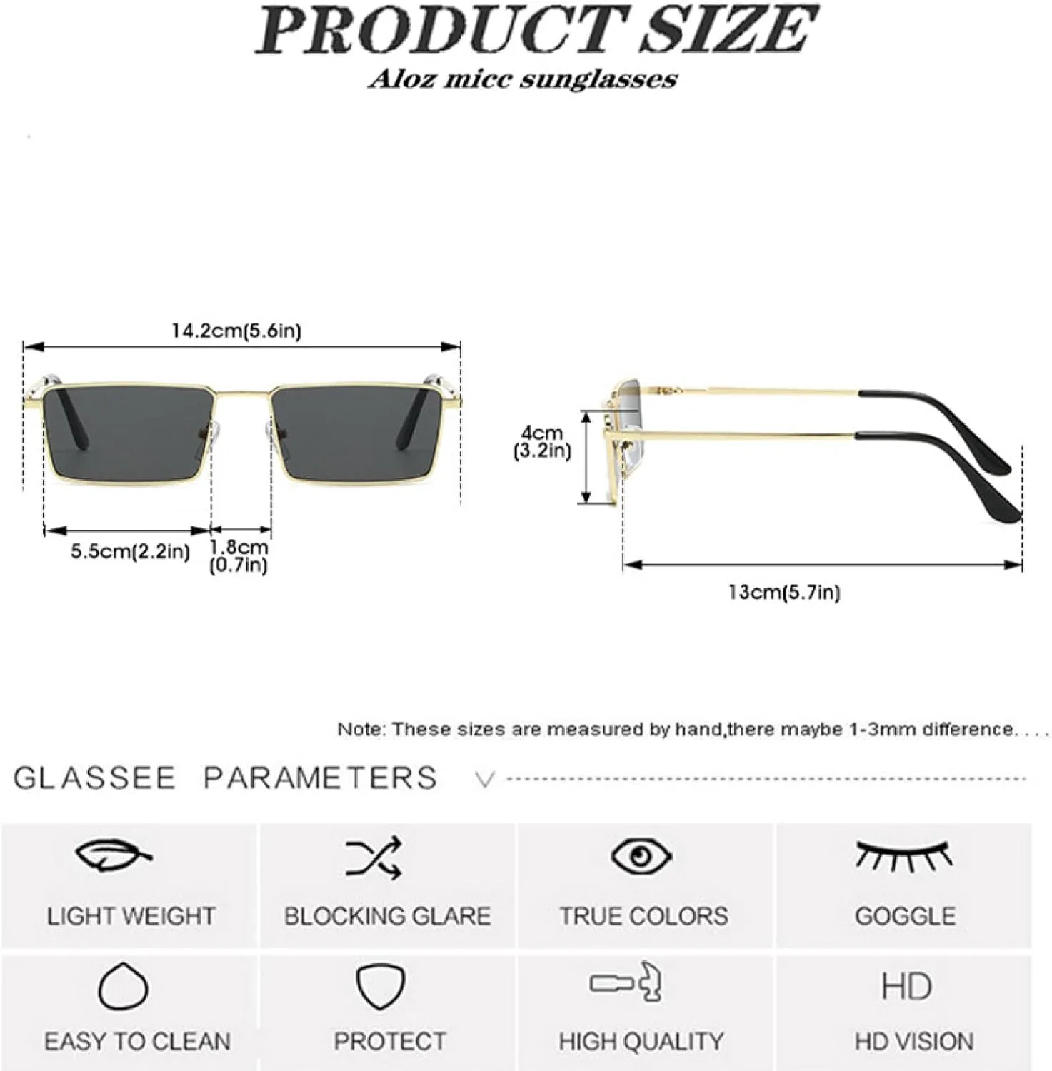 

Винтажные зеркальные солнцезащитные очки для женщин в стиле панк, маленькие, с защитой от УФ-излучения UV400, для мужчин и женщин, прямоугольные VFDHN, Silver-blue