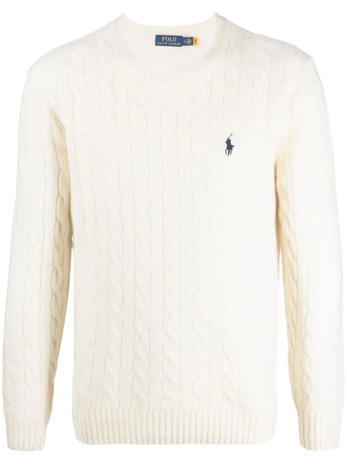 Джемпер с вышитым логотипом, шерсть и кашемир Polo Ralph Lauren, нейтральные