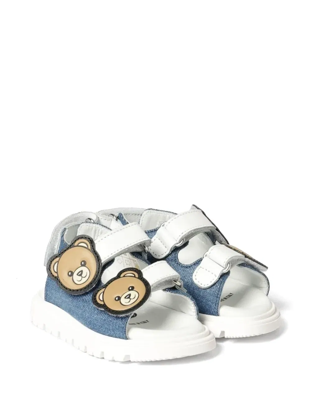 Джинсовые сандалии "Тедди" Moschino Kids, синий