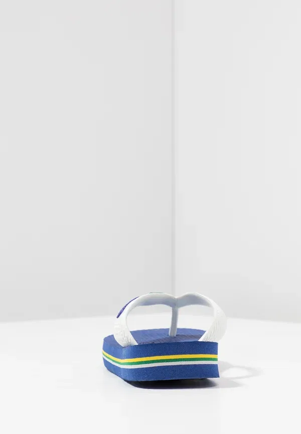 Шлепанцы с логотипом Бразилии - туфли для бассейна Havaianas, белый/синий — фото 4