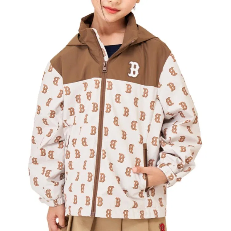 Детская куртка с принтом Boston Red So Dark Cream MLB KIDS, Dark Cream — фото 4