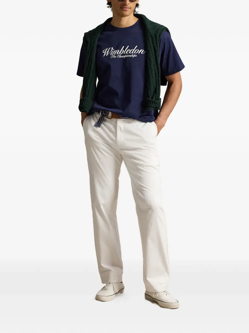 Футболка из коллаборации с Wimbledon Polo Ralph Lauren, синий — фото 2