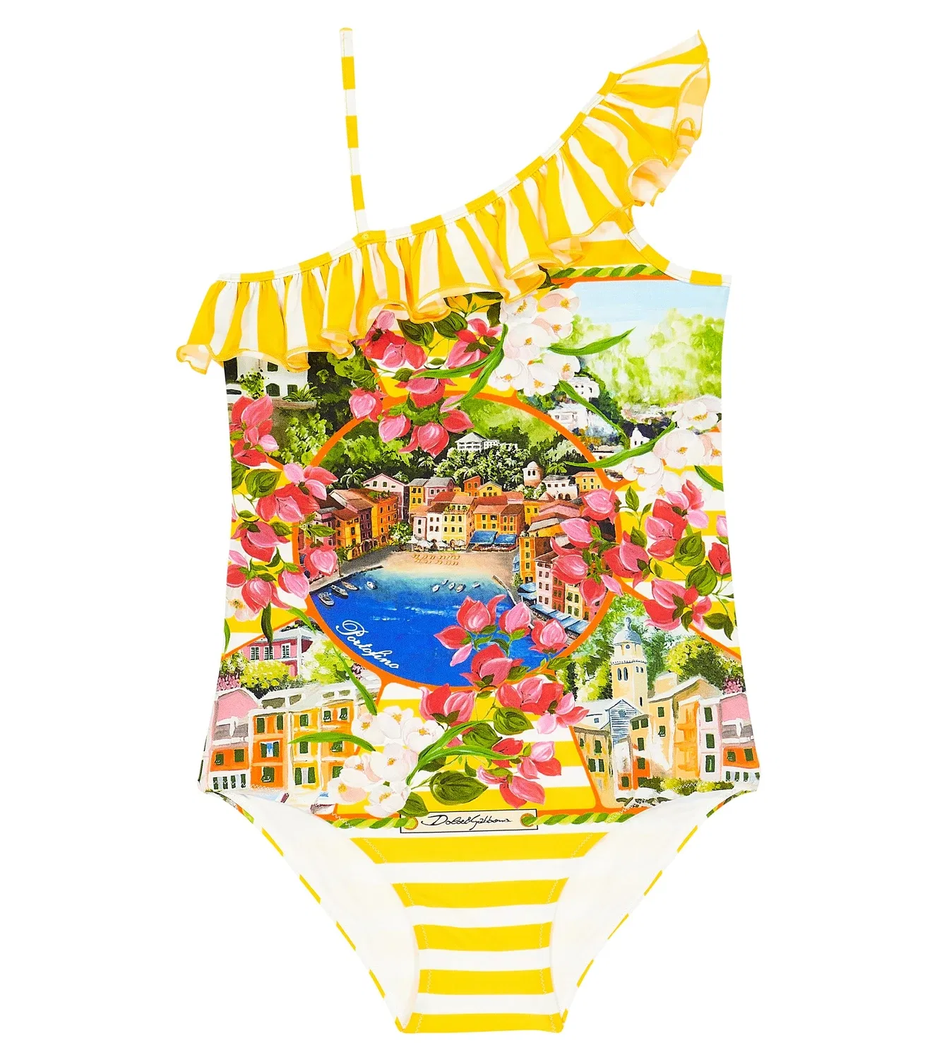 Раздельный купальник с принтом Portofino Dolce&Gabbana Kids, мультиколор