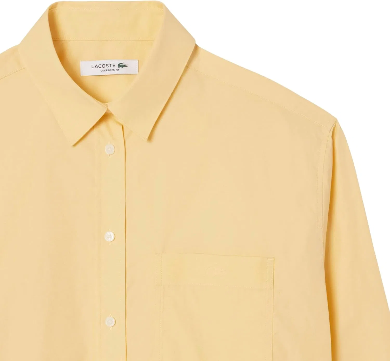 Рубашка Lacoste Seasame оверсайз из хлопкового поплина — фото 2