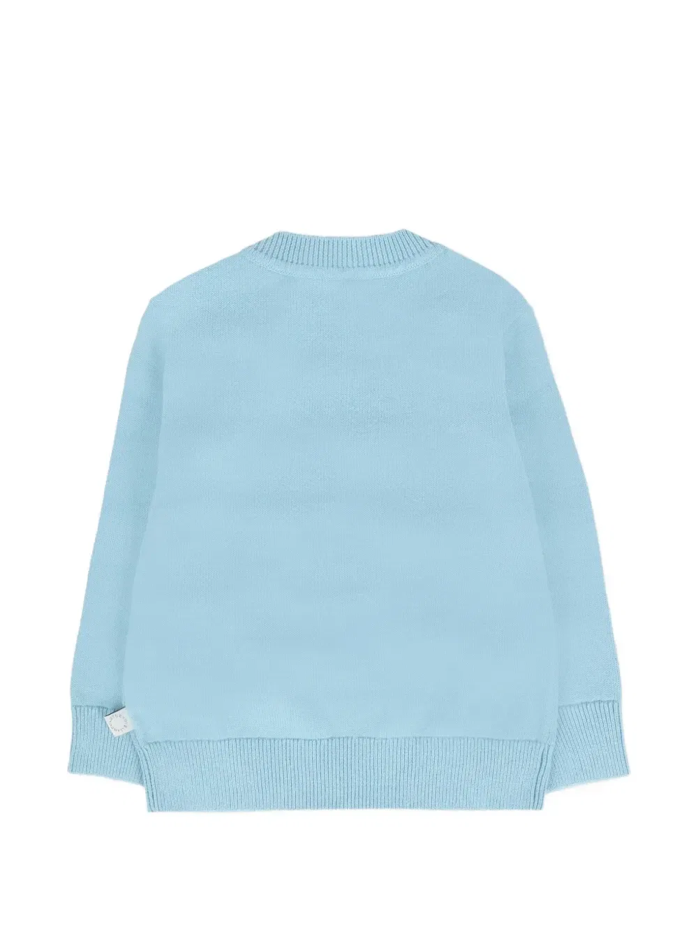 Свитер вязки интарсия Stella McCartney Kids, синий — фото 2
