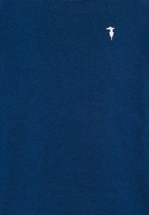 Свитшот из хлопка Maglioni Tru Trussardi Junior, синий — фото 3